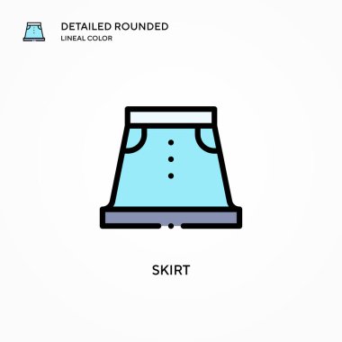 Etek vektör simgesi. Modern vektör illüstrasyon kavramları. Düzenlemesi ve kişiselleştirmesi kolay.