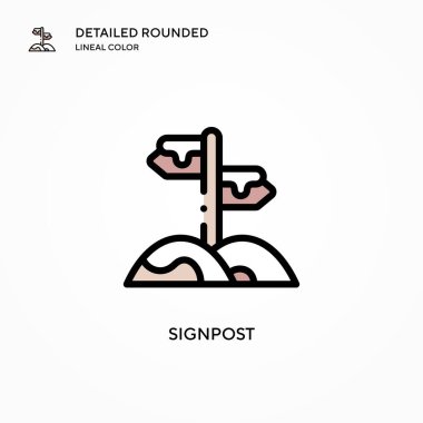 İmza noktası vektör simgesi. Modern vektör illüstrasyon kavramları. Düzenlemesi ve kişiselleştirmesi kolay.