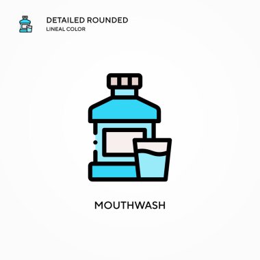 Gargara vektör simgesi. Modern vektör illüstrasyon kavramları. Düzenlemesi ve kişiselleştirmesi kolay.