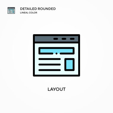 Düzen vektör simgesi. Modern vektör illüstrasyon kavramları. Düzenlemesi ve kişiselleştirmesi kolay.