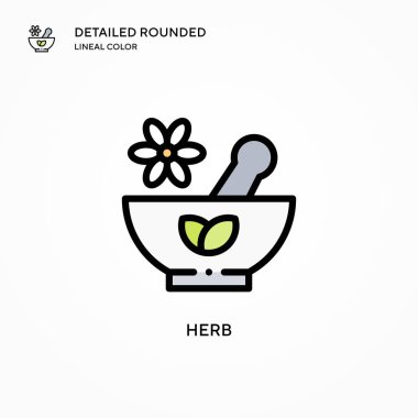 Bitki vektör simgesi. Modern vektör illüstrasyon kavramları. Düzenlemesi ve kişiselleştirmesi kolay.