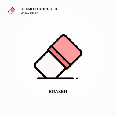 Silgi vektör simgesi. Modern vektör illüstrasyon kavramları. Düzenlemesi ve kişiselleştirmesi kolay.