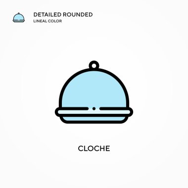 Cloche vektör simgesi. Modern vektör illüstrasyon kavramları. Düzenlemesi ve kişiselleştirmesi kolay.