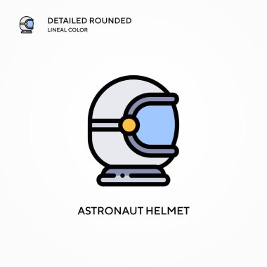 Astronot miğfer vektör simgesi. Modern vektör illüstrasyon kavramları. Düzenlemesi ve kişiselleştirmesi kolay.