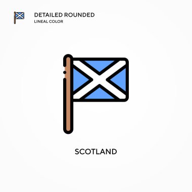 İskoçya vektör simgesi. Modern vektör illüstrasyon kavramları. Düzenlemesi ve kişiselleştirmesi kolay.
