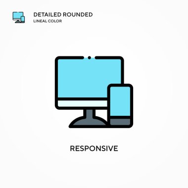 Karşılık vektör simgesi. Modern vektör illüstrasyon kavramları. Düzenlemesi ve kişiselleştirmesi kolay.