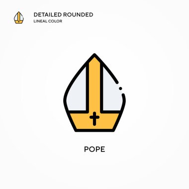 Papa vektör ikonu. Modern vektör illüstrasyon kavramları. Düzenlemesi ve kişiselleştirmesi kolay.