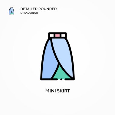 Mini etek vektör simgesi. Modern vektör illüstrasyon kavramları. Düzenlemesi ve kişiselleştirmesi kolay.