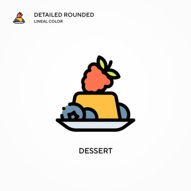 Tatlı vektör simgesi. Modern vektör illüstrasyon kavramları. Düzenlemesi ve kişiselleştirmesi kolay.