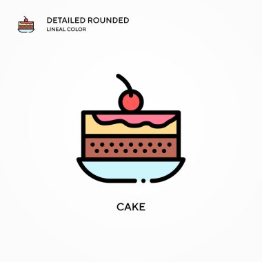 Kek vektör simgesi. Modern vektör illüstrasyon kavramları. Düzenlemesi ve kişiselleştirmesi kolay.