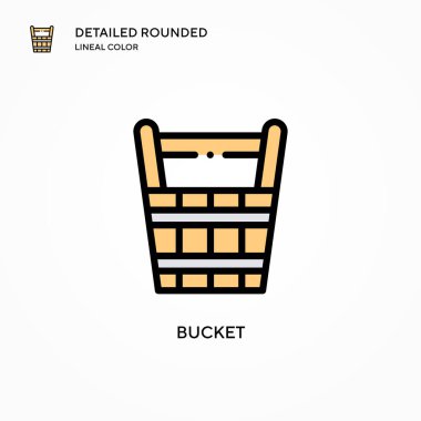 Kova vektör simgesi. Modern vektör illüstrasyon kavramları. Düzenlemesi ve kişiselleştirmesi kolay.