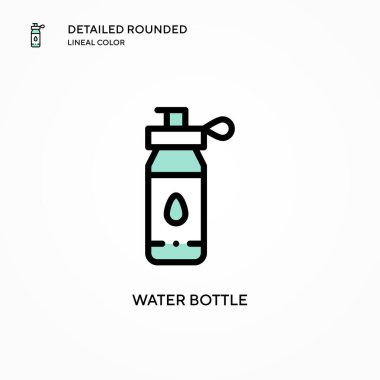 Su şişesi vektör simgesi. Modern vektör illüstrasyon kavramları. Düzenlemesi ve kişiselleştirmesi kolay.