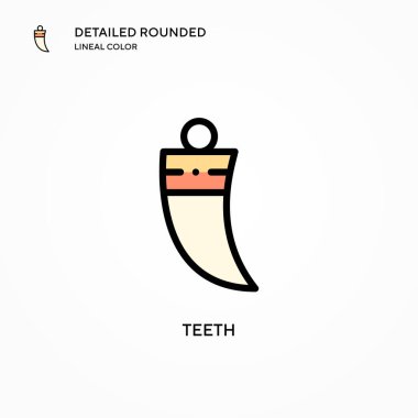 Diş vektör simgesi. Modern vektör illüstrasyon kavramları. Düzenlemesi ve kişiselleştirmesi kolay.