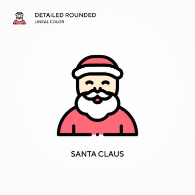 Noel Baba vektör ikonu. Modern vektör illüstrasyon kavramları. Düzenlemesi ve kişiselleştirmesi kolay.