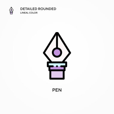 Kalem vektör simgesi. Modern vektör illüstrasyon kavramları. Düzenlemesi ve kişiselleştirmesi kolay.
