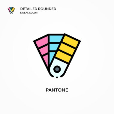 Pantone vektör simgesi. Modern vektör illüstrasyon kavramları. Düzenlemesi ve kişiselleştirmesi kolay.