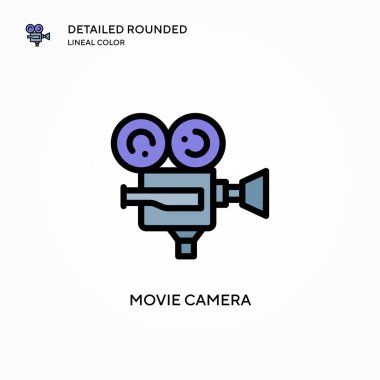 Kamera vektör simgesi. Modern vektör illüstrasyon kavramları. Düzenlemesi ve kişiselleştirmesi kolay.