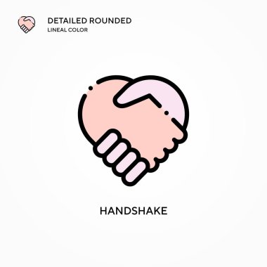 El sıkışma vektör simgesi. Modern vektör illüstrasyon kavramları. Düzenlemesi ve kişiselleştirmesi kolay.