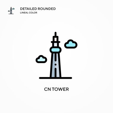 Cn kule vektör simgesi. Modern vektör illüstrasyon kavramları. Düzenlemesi ve kişiselleştirmesi kolay.