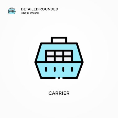 Taşıyıcı vektör simgesi. Modern vektör illüstrasyon kavramları. Düzenlemesi ve kişiselleştirmesi kolay.