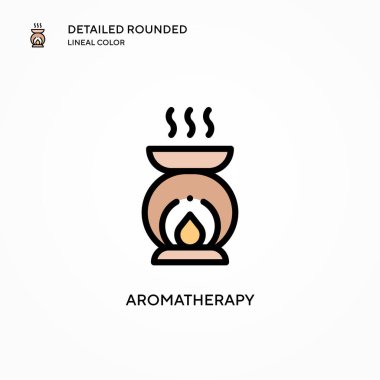 Aromaterapi vektör ikonu. Modern vektör illüstrasyon kavramları. Düzenlemesi ve kişiselleştirmesi kolay.
