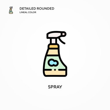 Sprey vektör simgesi. Modern vektör illüstrasyon kavramları. Düzenlemesi ve kişiselleştirmesi kolay.