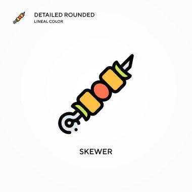 Şiş vektör simgesi. Modern vektör illüstrasyon kavramları. Düzenlemesi ve kişiselleştirmesi kolay.