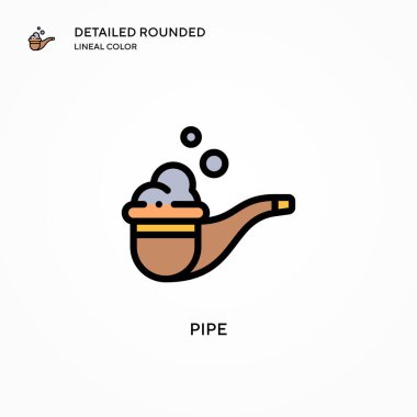 Boru vektör simgesi. Modern vektör illüstrasyon kavramları. Düzenlemesi ve kişiselleştirmesi kolay.