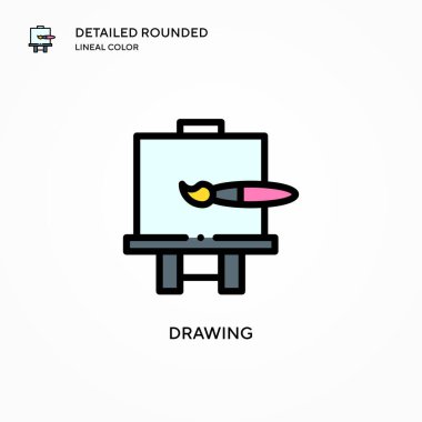 Vektör simgesi çiziliyor. Modern vektör illüstrasyon kavramları. Düzenlemesi ve kişiselleştirmesi kolay.