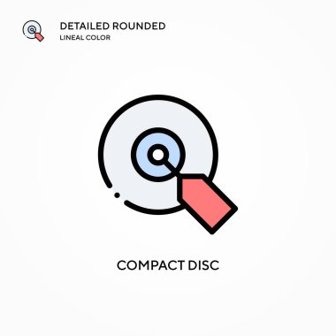 Disk vektör simgesini sıkıştırın. Modern vektör illüstrasyon kavramları. Düzenlemesi ve kişiselleştirmesi kolay.