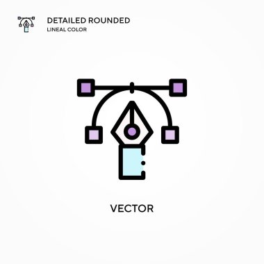 Vektör vektör simgesi. Modern vektör illüstrasyon kavramları. Düzenlemesi ve kişiselleştirmesi kolay.
