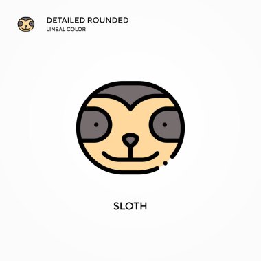 Tembel vektör simgesi. Modern vektör illüstrasyon kavramları. Düzenlemesi ve kişiselleştirmesi kolay.