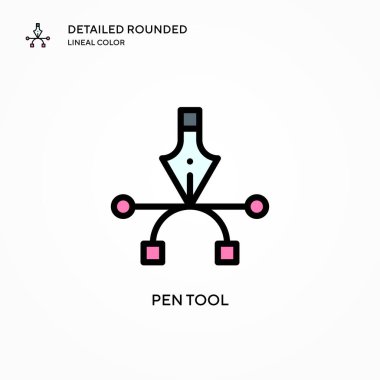 Kalem aracı vektör simgesi. Modern vektör illüstrasyon kavramları. Düzenlemesi ve kişiselleştirmesi kolay.