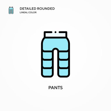 Pantolon vektör simgesi. Modern vektör illüstrasyon kavramları. Düzenlemesi ve kişiselleştirmesi kolay.