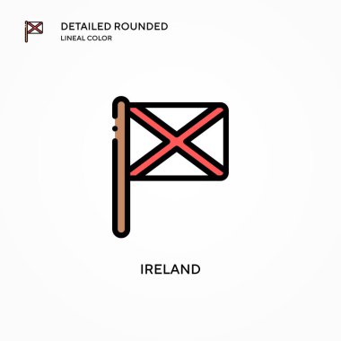 İrlanda vektör simgesi. Modern vektör illüstrasyon kavramları. Düzenlemesi ve kişiselleştirmesi kolay.