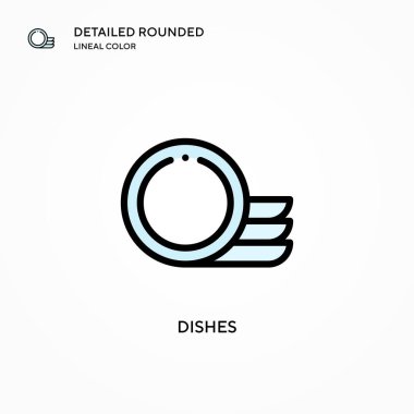 Tabak vektör simgesi. Modern vektör illüstrasyon kavramları. Düzenlemesi ve kişiselleştirmesi kolay.