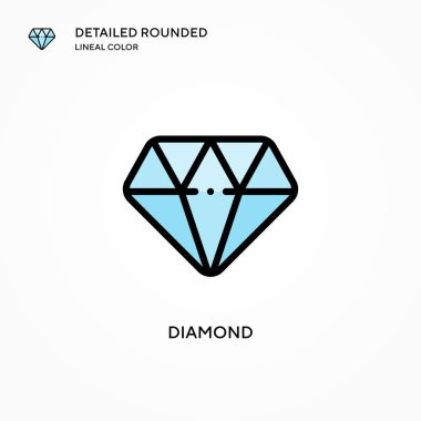 Elmas vektör simgesi. Modern vektör illüstrasyon kavramları. Düzenlemesi ve kişiselleştirmesi kolay.
