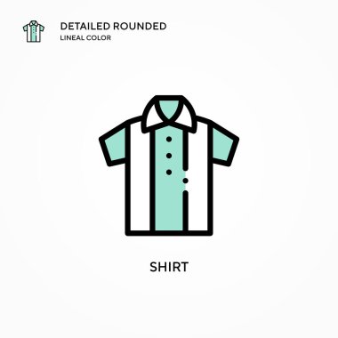 Gömlek vektör simgesi. Modern vektör illüstrasyon kavramları. Düzenlemesi ve kişiselleştirmesi kolay.