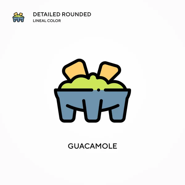 Εικονίδιο Διανύσματος Guacamole Σύγχρονες Έννοιες Διανυσματικής Απεικόνισης Εύκολο Επεξεργαστείτε Και — Διανυσματικό Αρχείο