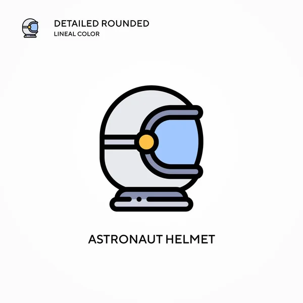 Astronauta Icono Del Vector Del Casco Conceptos Modernos Ilustración Vectorial — Vector de stock