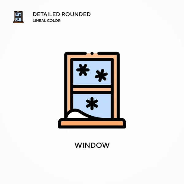 Εικονίδιο Διανύσματος Παραθύρου Σύγχρονες Έννοιες Διανυσματικής Απεικόνισης Εύκολο Επεξεργαστείτε Και — Διανυσματικό Αρχείο