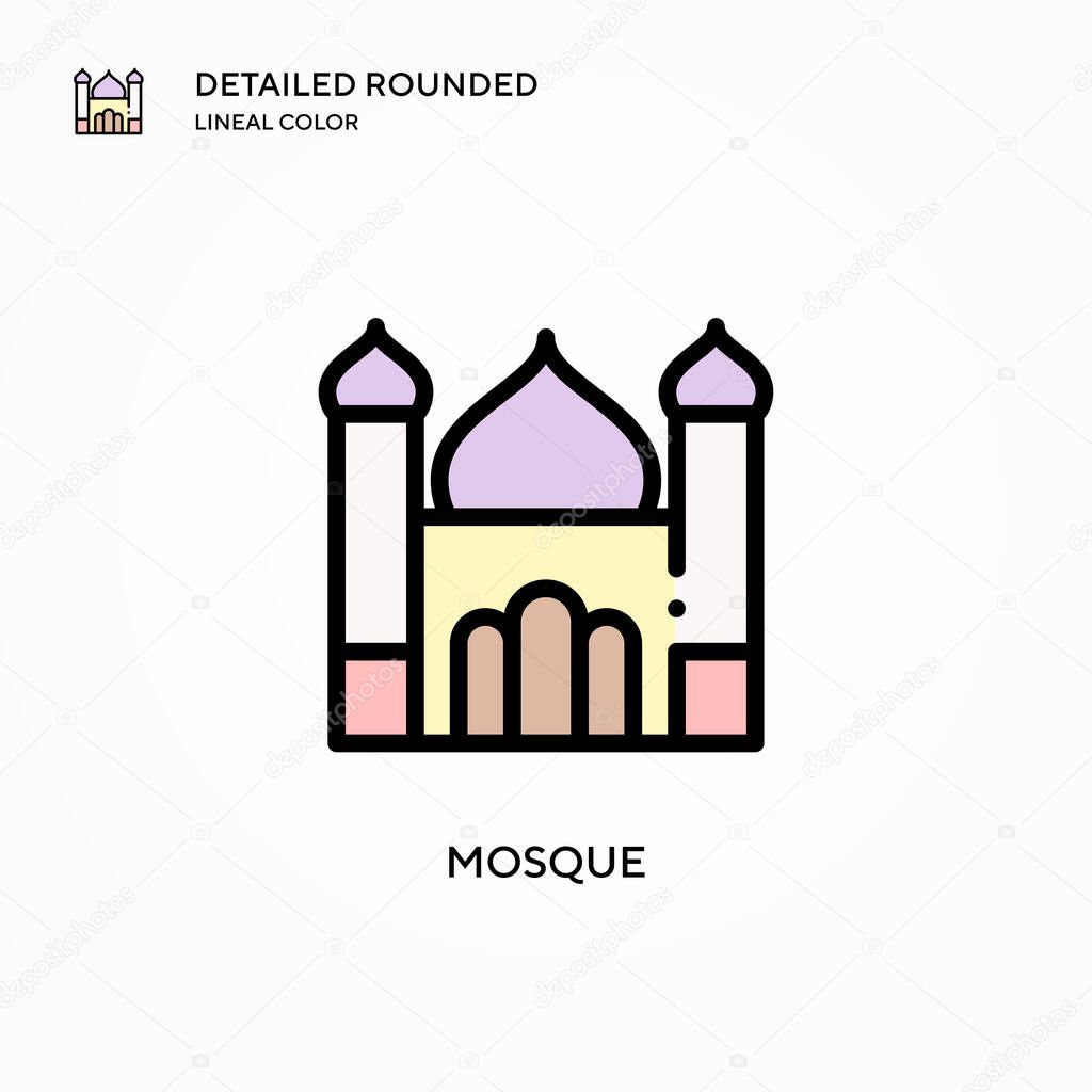 Mosque vector icon. Modern vector illustration concepts. Easy to edit and customize.