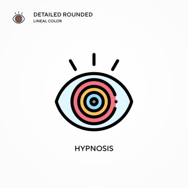 Hipnoz vektör ikonu. Modern vektör illüstrasyon kavramları. Düzenlemesi ve kişiselleştirmesi kolay.