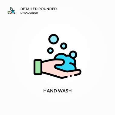 El yıkama vektör simgesi. Modern vektör illüstrasyon kavramları. Düzenlemesi ve kişiselleştirmesi kolay.