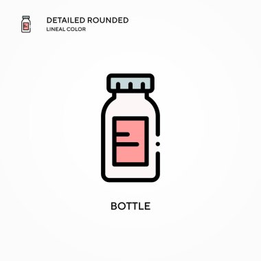 Şişe vektör simgesi. Modern vektör illüstrasyon kavramları. Düzenlemesi ve kişiselleştirmesi kolay.