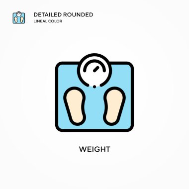 Ağırlık vektör simgesi. Modern vektör illüstrasyon kavramları. Düzenlemesi ve kişiselleştirmesi kolay.