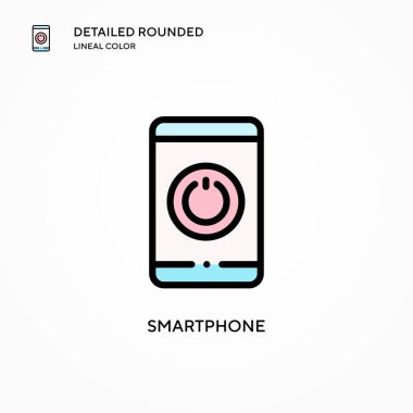 Akıllı telefon vektör simgesi. Modern vektör illüstrasyon kavramları. Düzenlemesi ve kişiselleştirmesi kolay.