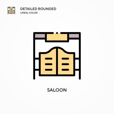 Salon vektör simgesi. Modern vektör illüstrasyon kavramları. Düzenlemesi ve kişiselleştirmesi kolay.