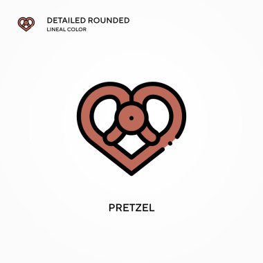 Simit vektör simgesi. Modern vektör illüstrasyon kavramları. Düzenlemesi ve kişiselleştirmesi kolay.