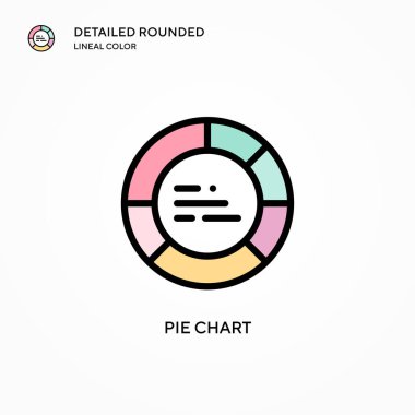 Pasta grafik vektör simgesi. Modern vektör illüstrasyon kavramları. Düzenlemesi ve kişiselleştirmesi kolay.